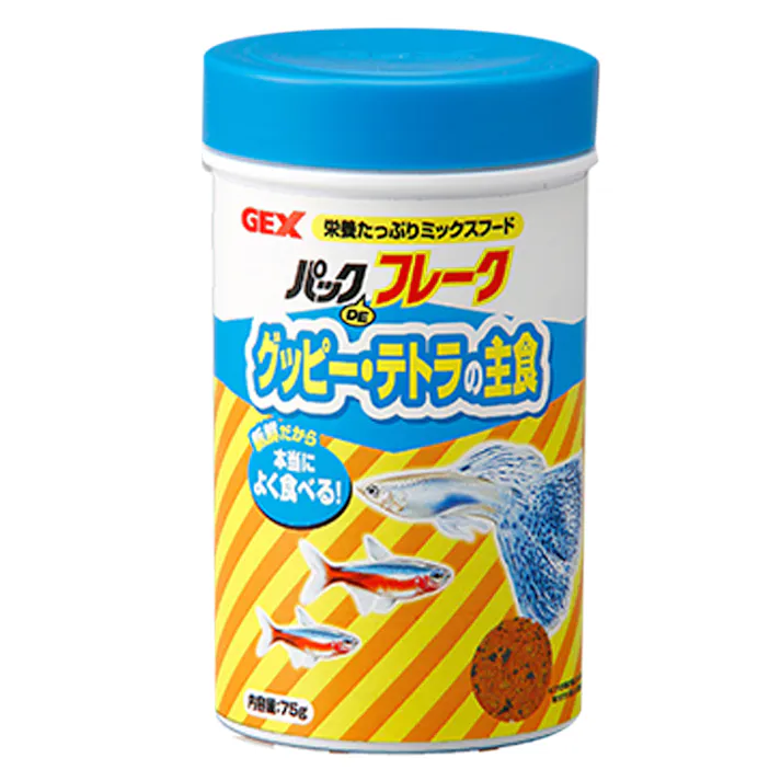 GEX パックDEフレークテトラ&グッピー 75g