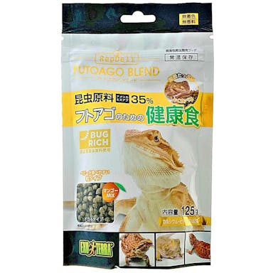 【アクアキャンペーン対象】GEX フトアゴのための健康食 フトアゴブレンドフード 125g