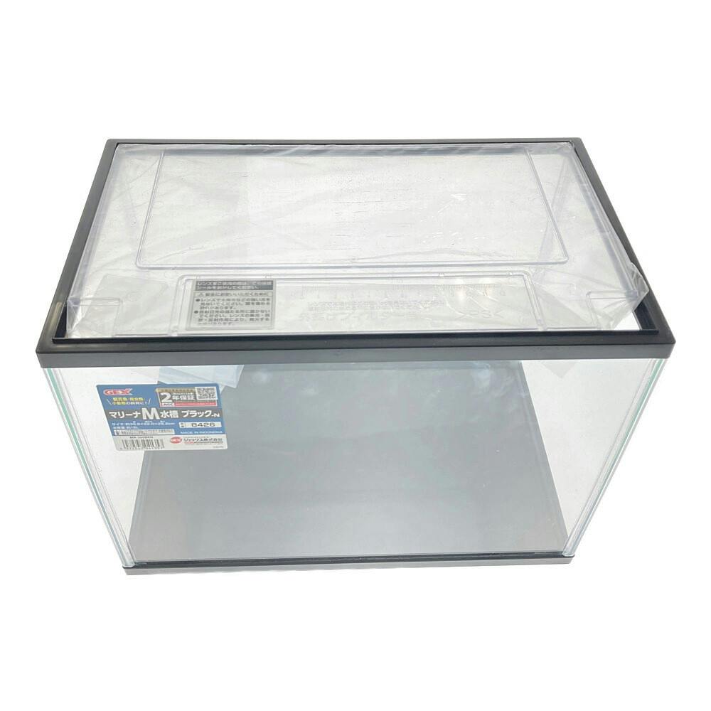 GEX 36cm ガラス水槽 MR-360BK x 3 (未使用) アクアリウム 用品)GEX マリーナM水槽ブラック MR-360BK 水槽