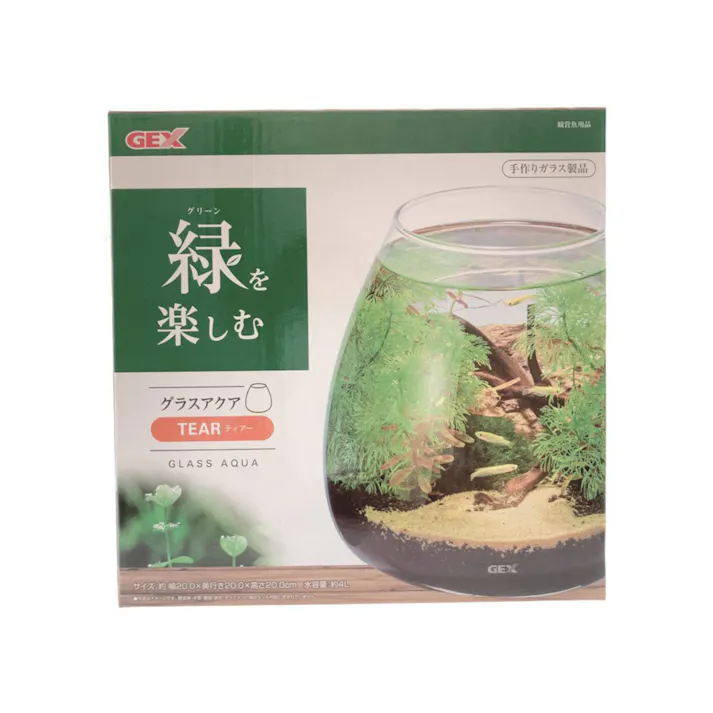 GEX グラスアクア ティアー 屋内観賞魚飼育用水槽 水容量約4L