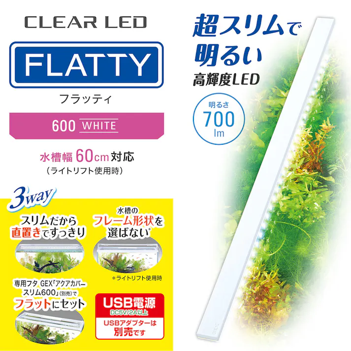 GEX クリアLED フラッティ 600WH