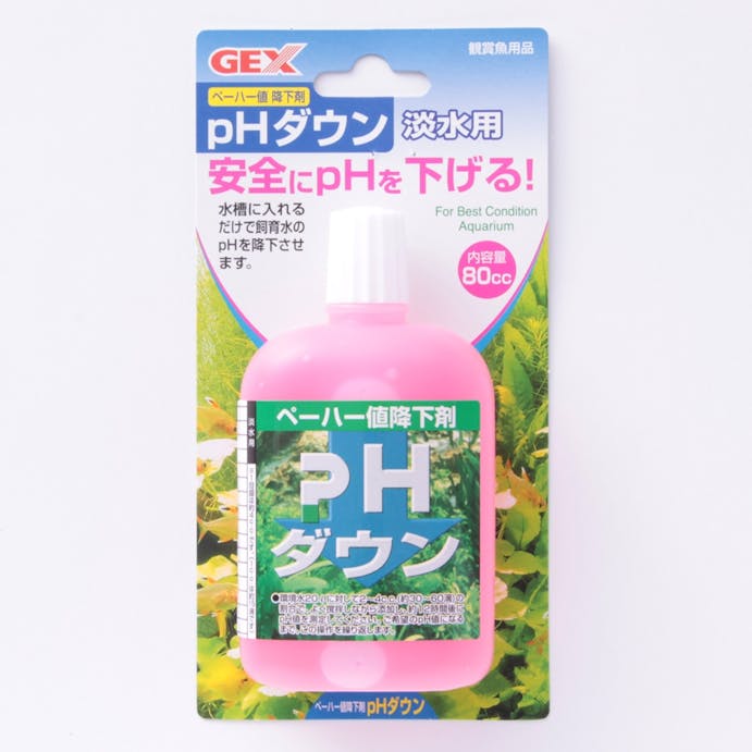 【アクアキャンペーン対象】GEX ペーハー値降下剤 pHダウン 淡水用 80cc