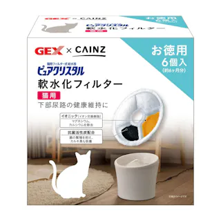 カインズ限定 ピュアクリスタル 軟水化フィルター 猫用 6個入り