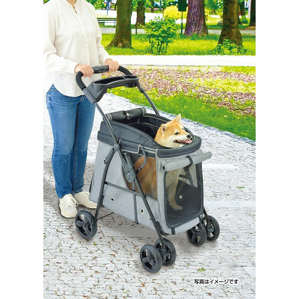 わんわんカート中型犬用ライトグレー | ペット用品（犬） 通販