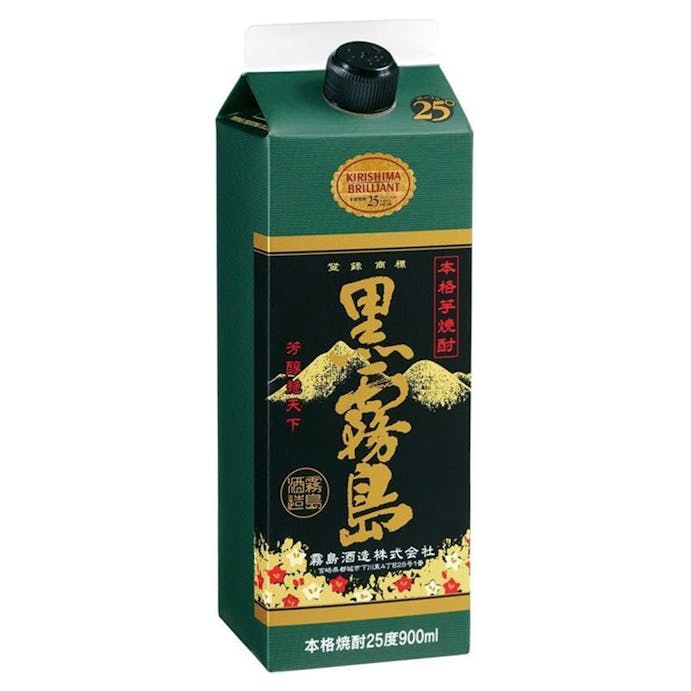 黒霧島 芋 25度 スリムパック 900ml【別送品】(販売終了)