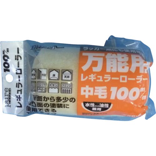 インダストリーコーワ PUREレギュラーローラスペア中毛100mm 11480 ペイントローラー(スモールローラー) インダストリーコーワ PUREレギュラーローラスペア中毛100mm 11480 ペイントローラー(スモールローラー)