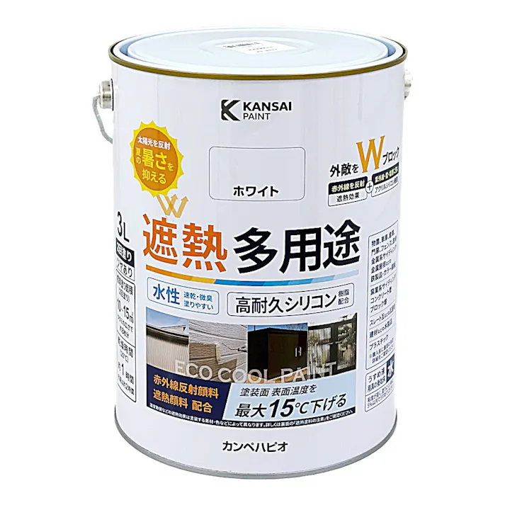 水性シリコン遮熱多用途 ホワイト 3L