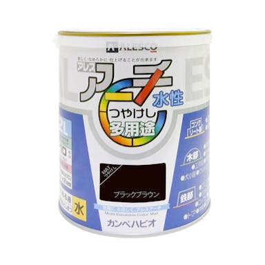 カンペハピオ アレスアーチ 水性 つやけし多用途 MATつやけしブラックブラウン 2L【別送品】