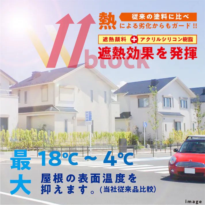 水性シリコン遮熱屋根用 ローヤルレッド 1.6L