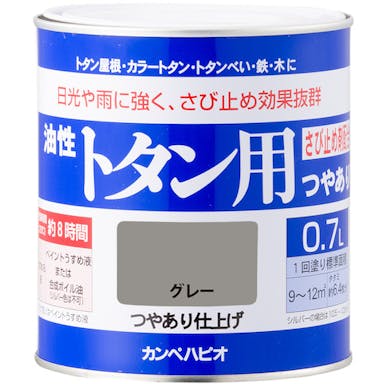 【CAINZ-DASH】カンペハピオ カンペ　油性トタン用０．７Ｌグレー 00147645091007【別送品】
