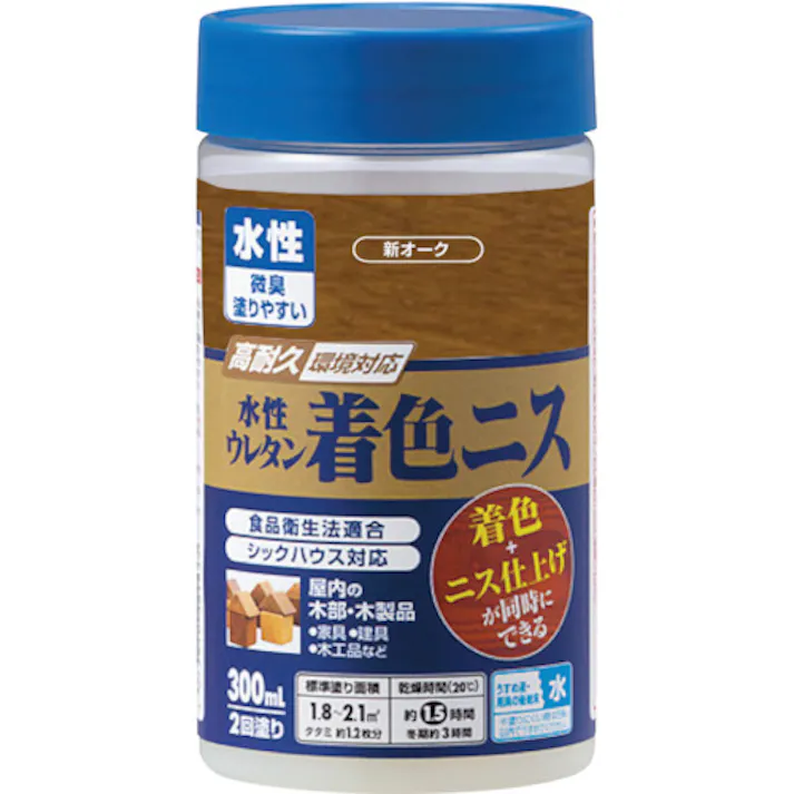 【CAINZ-DASH】カンペハピオ 水性ウレタン着色ニス 300ML 新チーク 00707653642300【別送品】