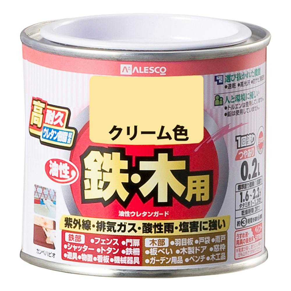 油性ウレタンガード きいろ 1.6L カンペハピオ 鉄・木用 つやあり 高