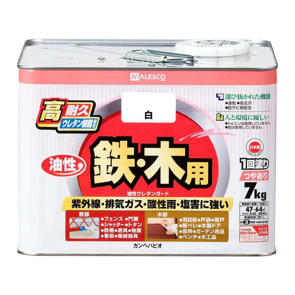 油性ウレタンガード 鉄・木用 白 7kg 屋根・トタン塗料 油性ウレタンガード 鉄・木用 白 7kg 屋根・トタン塗料