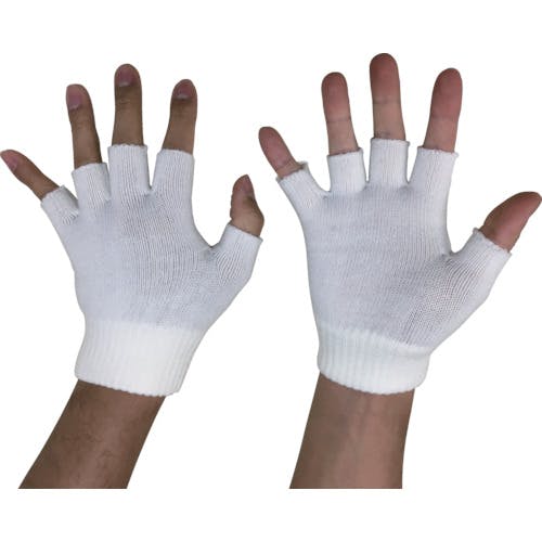 CAINZ-DASH】勝星産業 のびのびマジック手袋指切（ボツなし） 白