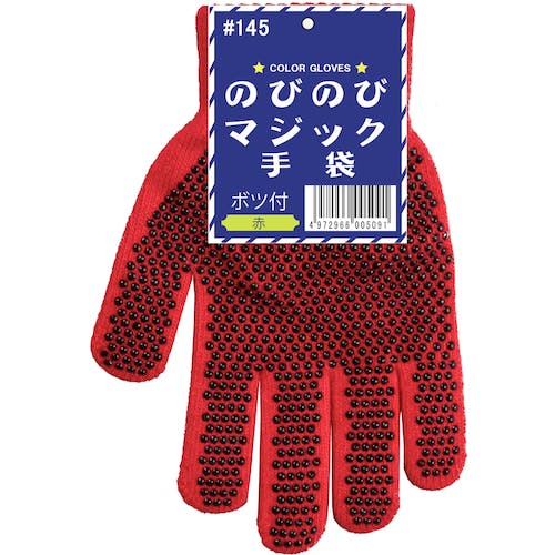 CAINZ-DASH】勝星産業 のびのび滑り止め手袋 赤 371517【別送品