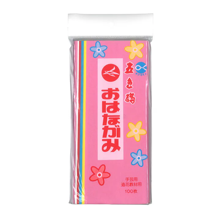 おはながみ 五色鶴 5色アソート 100枚入