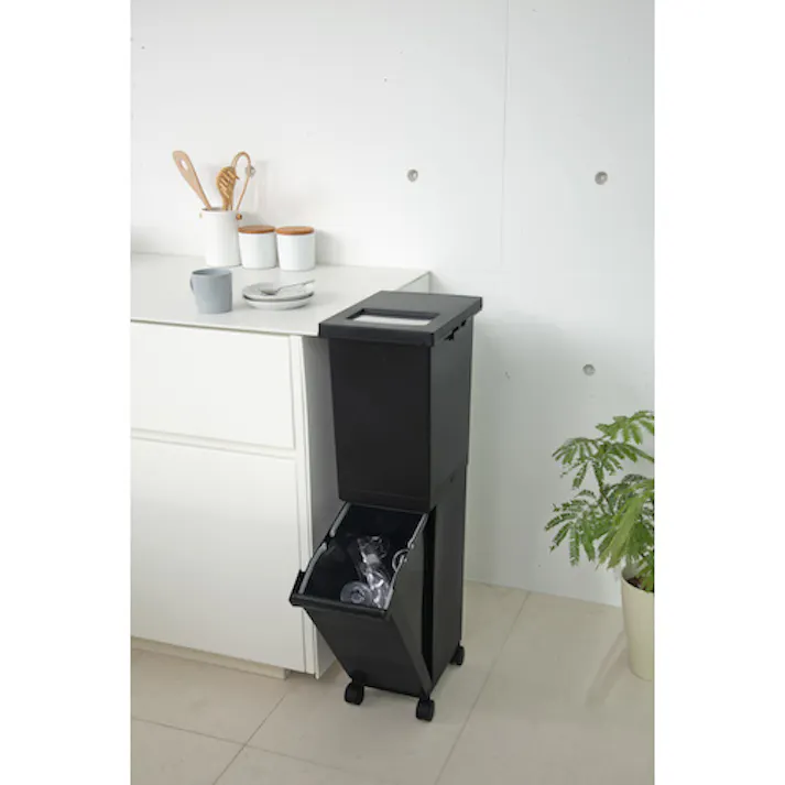 【CAINZ-DASH】新輝合成 ユニード分別スリム2段36S ブラック 02040【別送品】