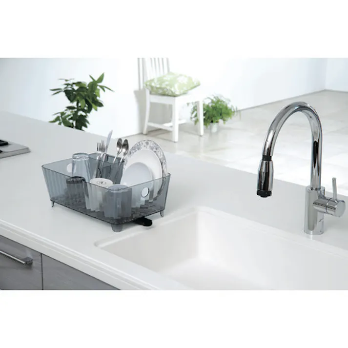 【CAINZ-DASH】新輝合成 シンクシンク水切りバスケット38型 クリアブラック 03001【別送品】