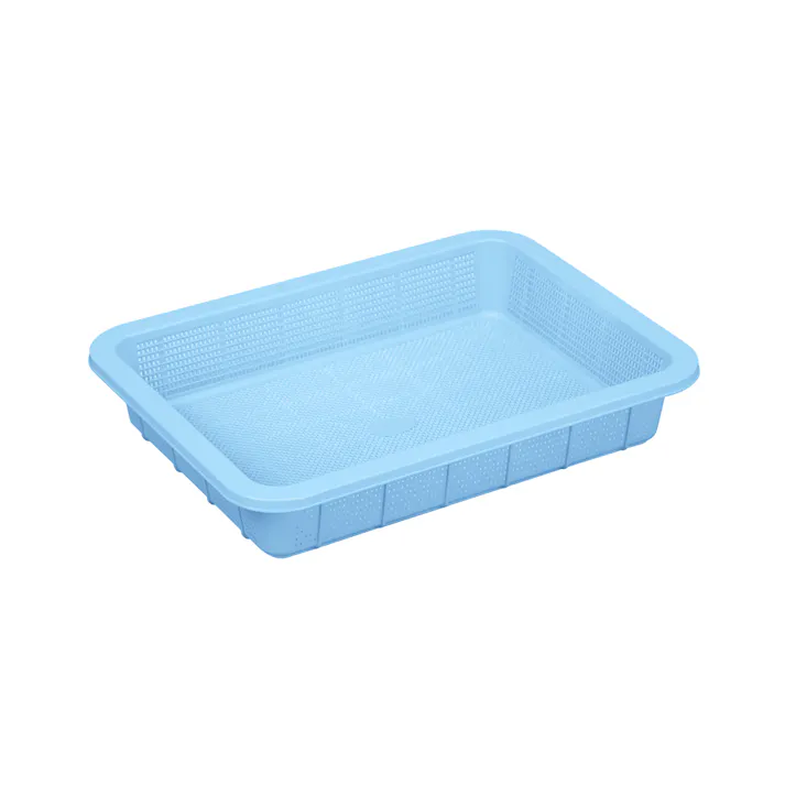 アシスト抗菌角ざる浅1型 ブルー