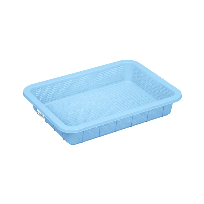 アシスト抗菌角ざる浅1型 ブルー