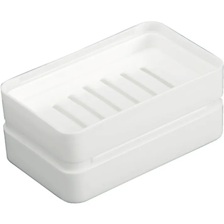 【CAINZ-DASH】新輝合成 フロート石けん箱 水切り皿付 ホワイト 07753【別送品】