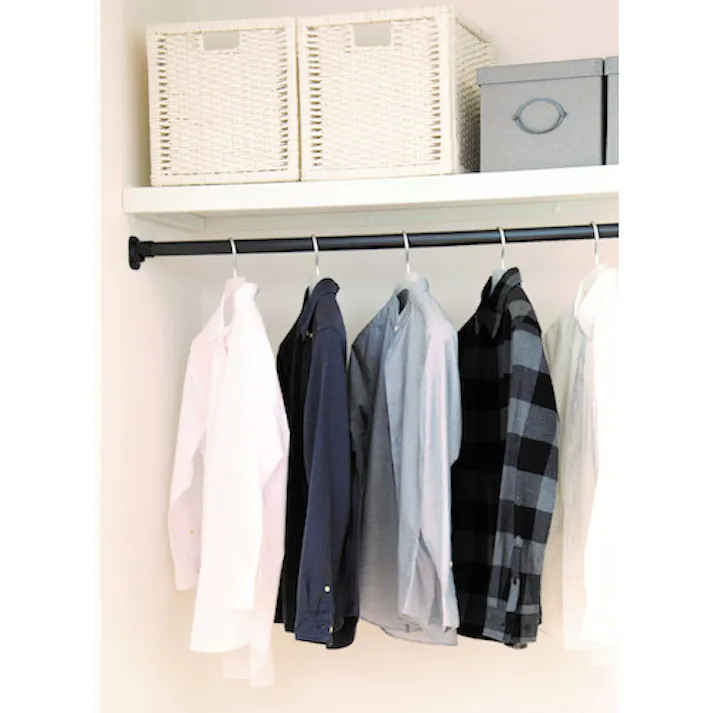 【CAINZ-DASH】新輝合成 伸縮棒 超強力クサビインテリアポール KP-200 50~20kg アイアンアブラック 25285【別送品】