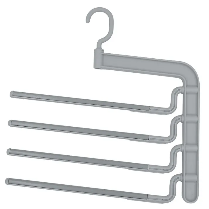 モノクローゼット ボトムスバー 4段 グレー