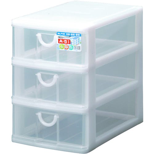 サンコープラスチック 170262 エルピス A-530 W ホワイト 17026 引き出し式収納ケース サンコープラスチック 170262 エルピス A-530 W ホワイト 17026 引き出し式収納ケース