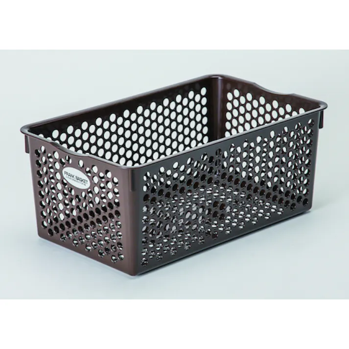 【CAINZ-DASH】サンコープラスチック 432674 フランクバスケット深型NO.1 ブラウン 135×285×118mm 43267【別送品】