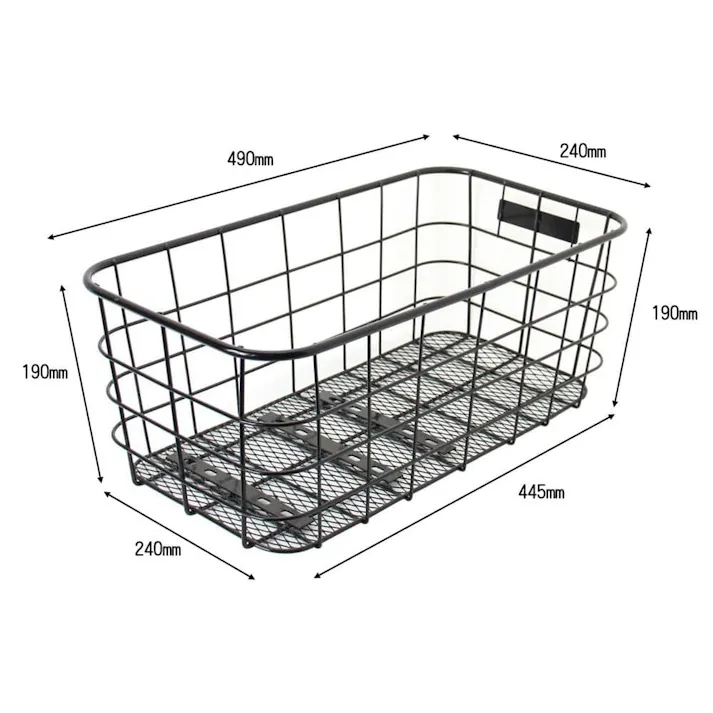 縦長リヤカゴ ブラック 49057