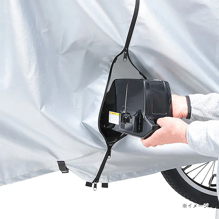 サイクルカバー 電動アシスト自転車対応 3L ブラック