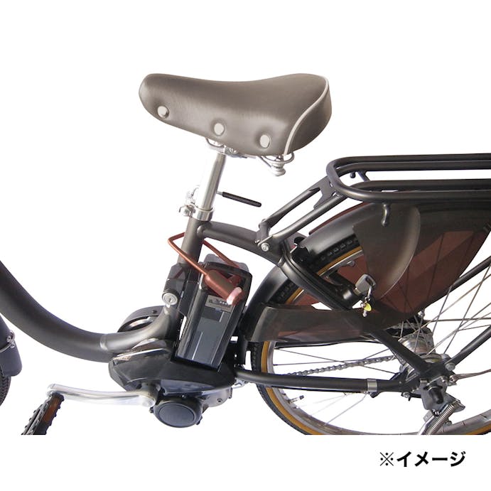 サギサカ 電動自転車用バッテリーロック式 ブラウン 73772
