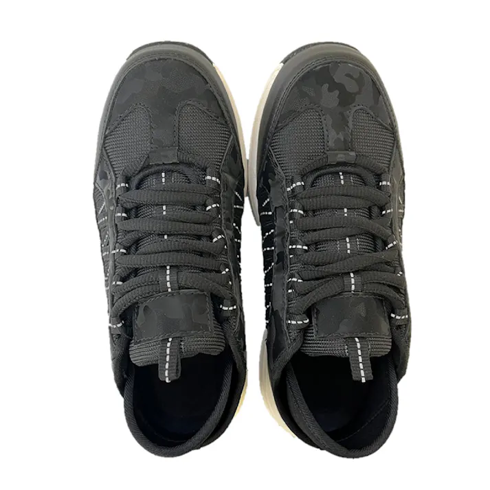 踵が踏めるカモフラセーフティーシューズ GS-601 ブラック 25.0cm