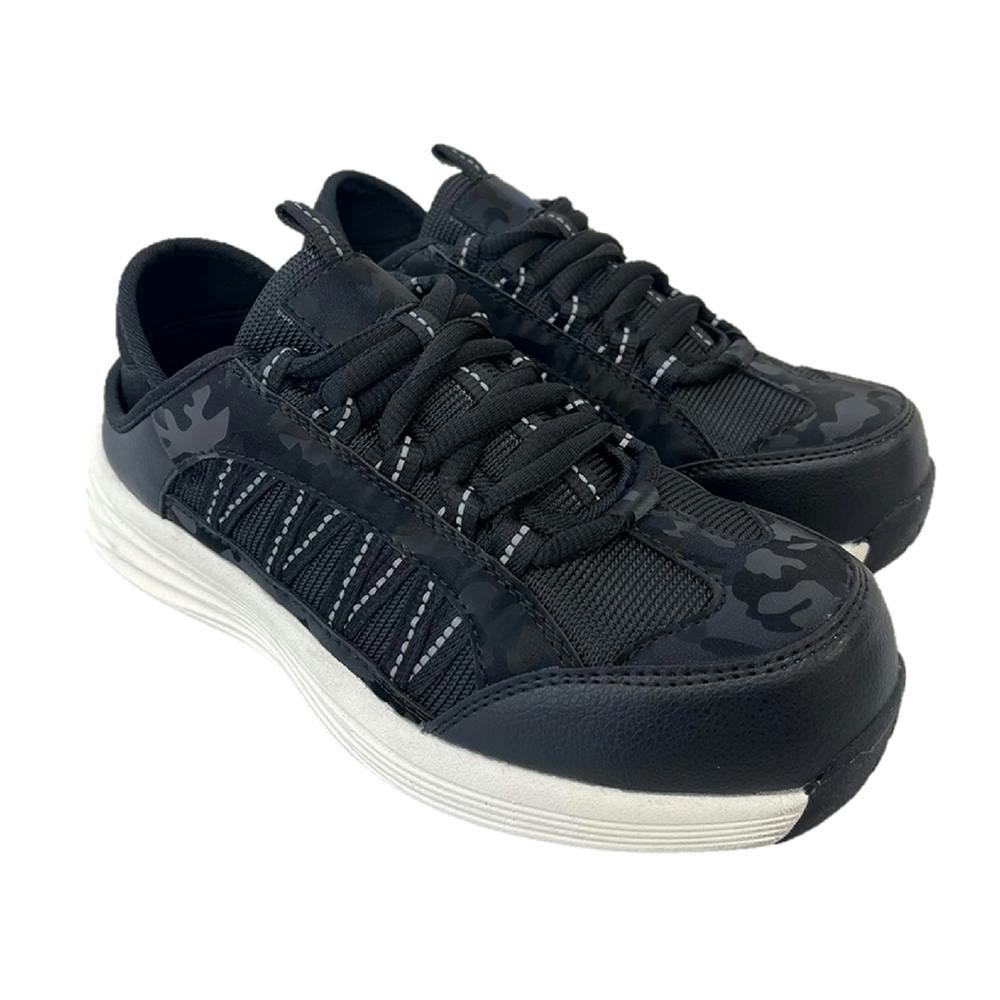 踵が踏めるカモフラセーフティーシューズ GS-601 ブラック 26.0cm