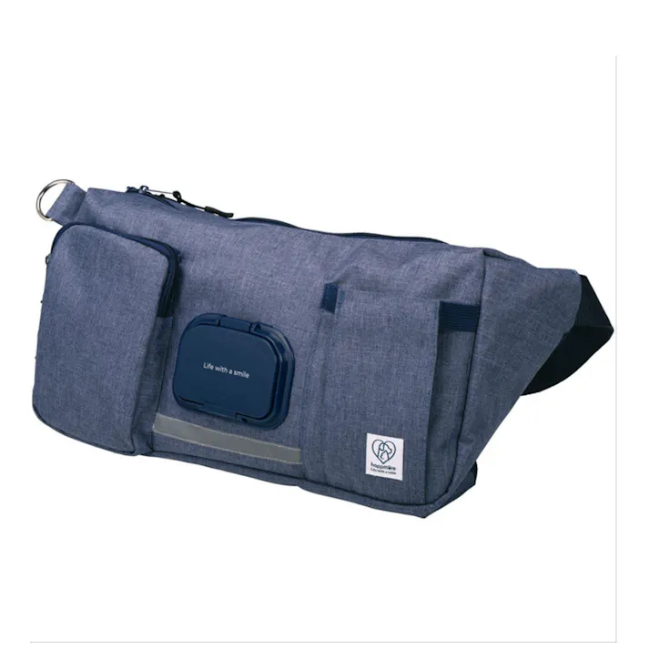 ポケット付ボディバッグネイビー