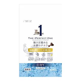 マルカン サンライズ ザ・パーフェクトワン 室内避妊・去勢後シニア猫用 尿路・毛玉ケア チキン&まぐろ入り ドライ 500g