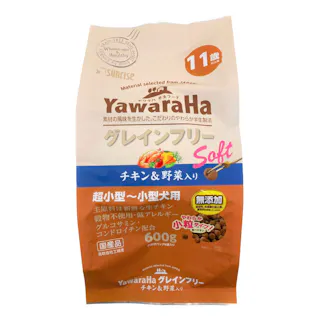 サンライズ ヤワラハ 半生フード グレインフリー ソフト チキン&野菜入り 超小型~小型犬用 11歳以上用 600g