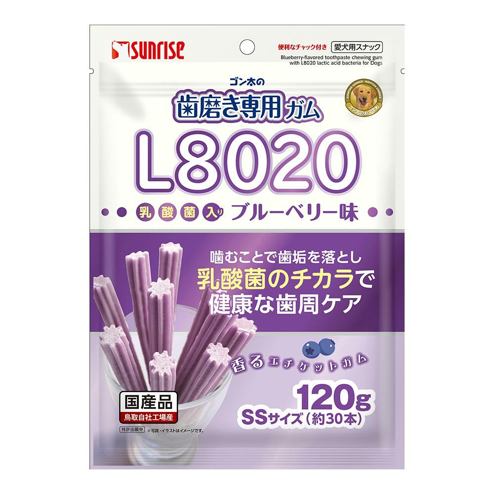 マルカン ゴン太の歯磨き専用ガム L8020乳酸菌入り ブルーベリー