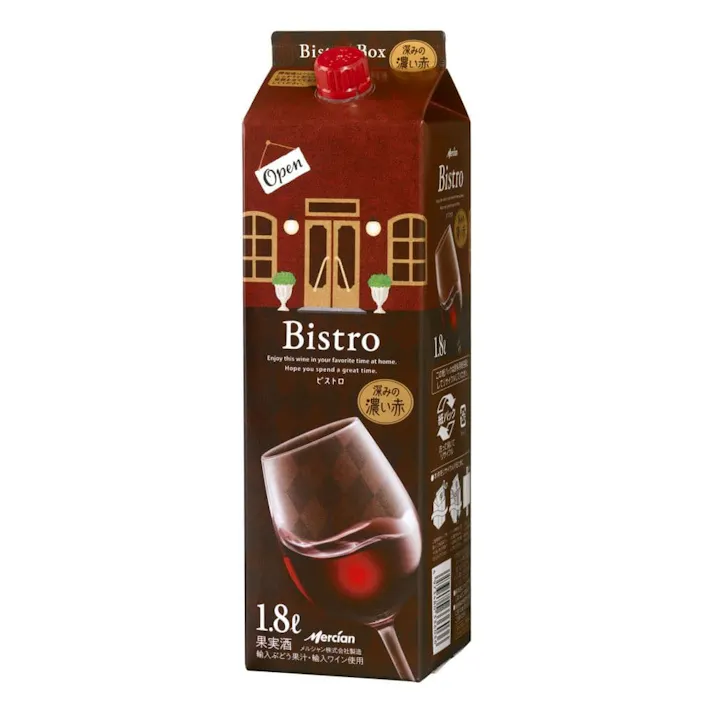 メルシャン ビストロ ボックス 濃い赤 1800ml【別送品】