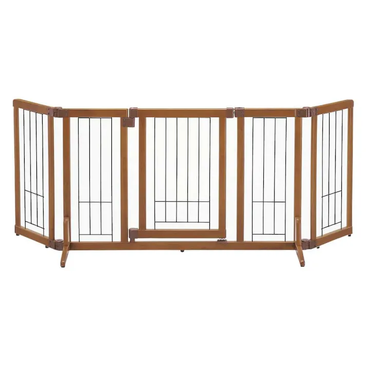 ペット用 木製おくだけドア付ゲート M