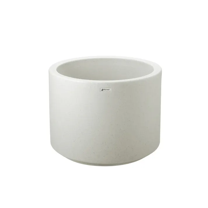 タウンプランターホワイト S 丸60型 プレーン サンドグレー【別送品】