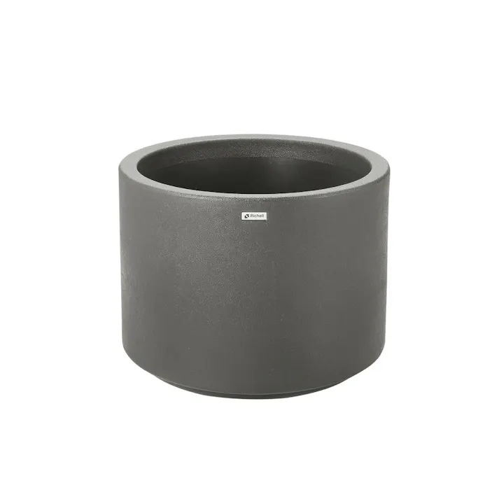 タウンプランターホワイト S 丸60型 プレーン ダークグレー【別送品】