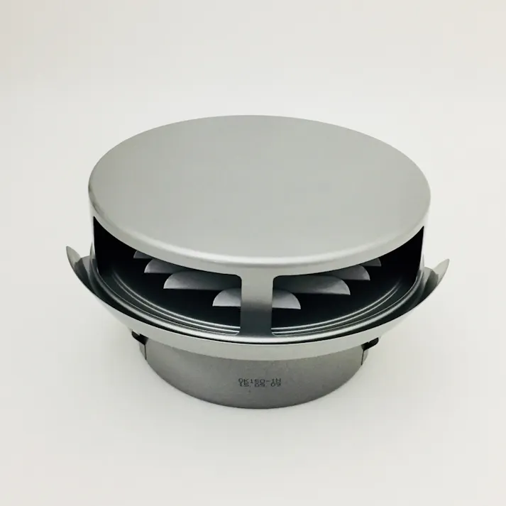 防雨フラット型フード付ガラリ 150φ 自然