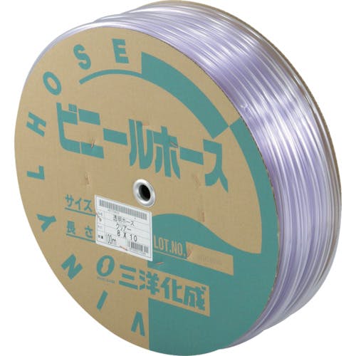 三洋化成 透明ホース8×10 100mドラム巻 TM-810D100T 食品用ホース 三洋化成 透明ホース8×10 100mドラム巻 TM-810D100T 食品用ホース