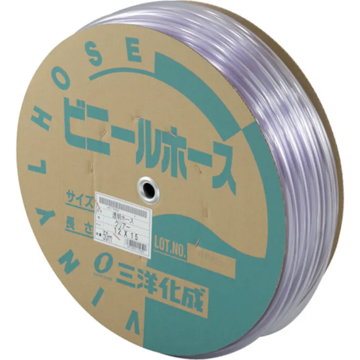 【CAINZ-DASH】三洋化成 透明ホース12×15 50mドラム巻 TM-1215D50T【別送品】