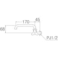 【CAINZ-DASH】ＳＡＮＥＩ 横形自在水栓 A20J-13【別送品】