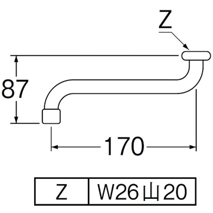 【CAINZ-DASH】SANEI 泡沫自在パイプ 長さ170mm 16mmパイプ W26山20 水ハネ防止 PA10JH-60X-16【別送品】