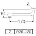 【CAINZ-DASH】ＳＡＮＥＩ 水栓パイプ　断熱自在パイプ PA10JD-60X-16【別送品】