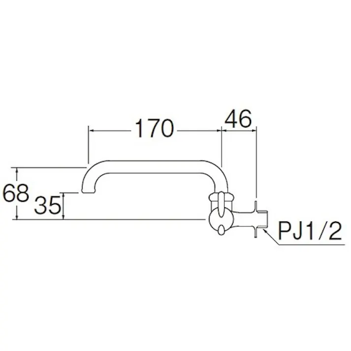 【CAINZ-DASH】SANEI ミニセラ横型自在水栓 JA205-13【別送品】