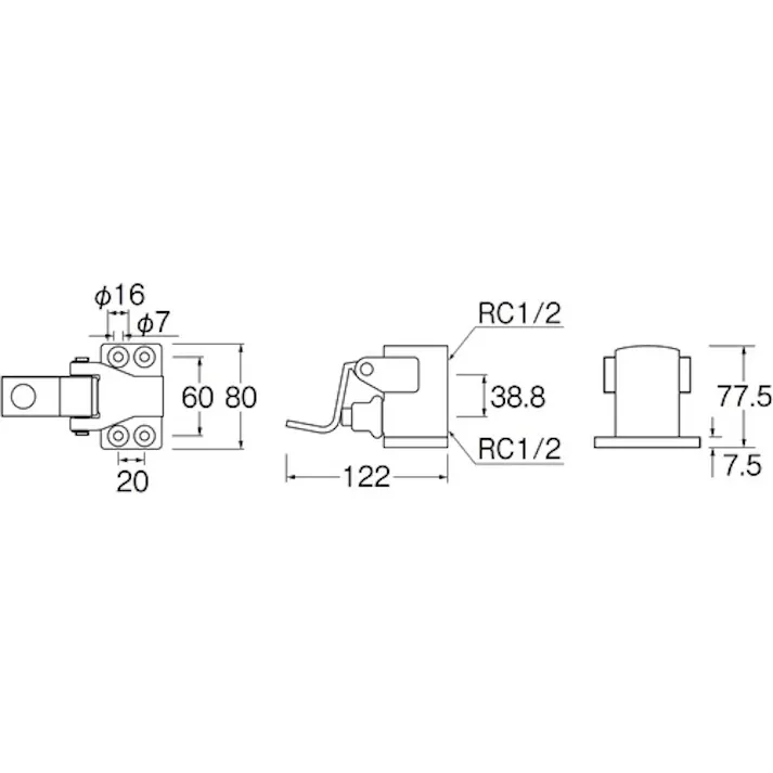 【CAINZ-DASH】SANEI フットバルブ V11-13【別送品】
